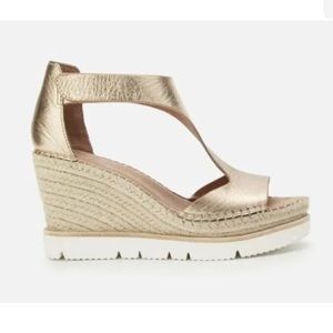 Gentle Souls Elyssa Easy T-Strap Platform Espadrille Sandals Size 8.5